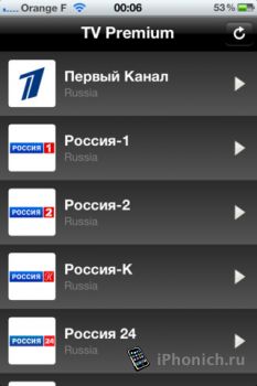 TV Russia Premium - смотрим телек на iPhone и iPad