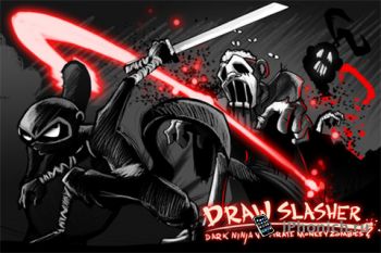Draw Slasher: Dark Ninja vs Pirate Monkey Zombies - экшен на выживание