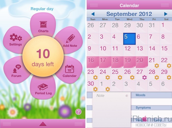 period-diary-for-iphone-ui