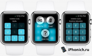 Скриншоты  игры на  Apple Watch