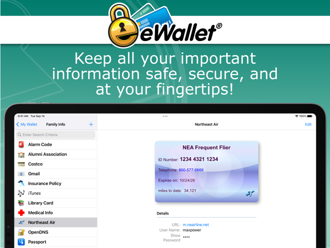 ‎eWallet - Password Manager Screenshot