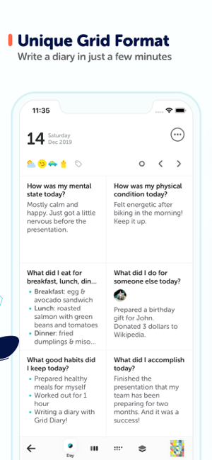 ‎Grid Diary - Journal, Planner Screenshot