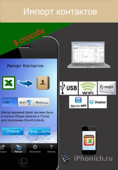 Программа для iPhone ExcelContacts