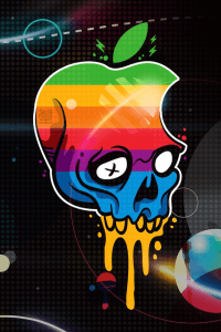 Apple-Logo-Skull-iphone-4s-wallpaper-ilikewallpaper_com