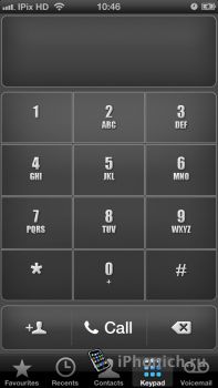 iPix Black Smooth HD - тема для iPhone 5