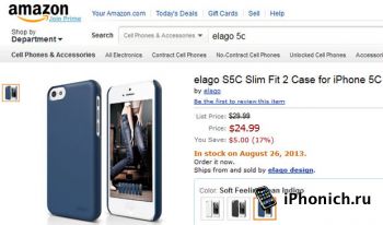 Чехол для iPhone 5C обнаружен на Amazon