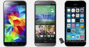 HTC One (M8) vs Galaxy S5 vs iPhone 5S: краш-тест