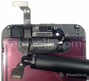 iPhone 6: передняя панель, кнопка питания, кнопка выключения звука (фото)