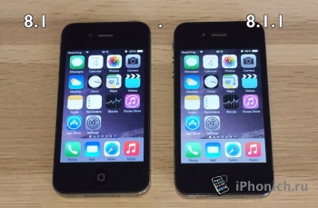 Быстродействие iOS 8.1 и iOS 8.1.1 на iPhone 4S