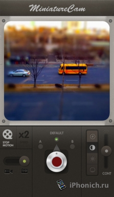 MiniatureCam - TiltShift Generator: придает фотографиям и видео эффект TiltShift.