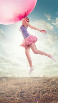 Dreamy-Sport-Young-Jump-Pink-Balloon-iPhone-6-plus-wallpaper-ilikewallpaper_com