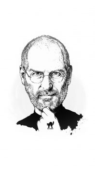 Steve-Jobs-Portraits-Illustration-iPhone-6-plus-wallpaper-ilikewallpaper_com