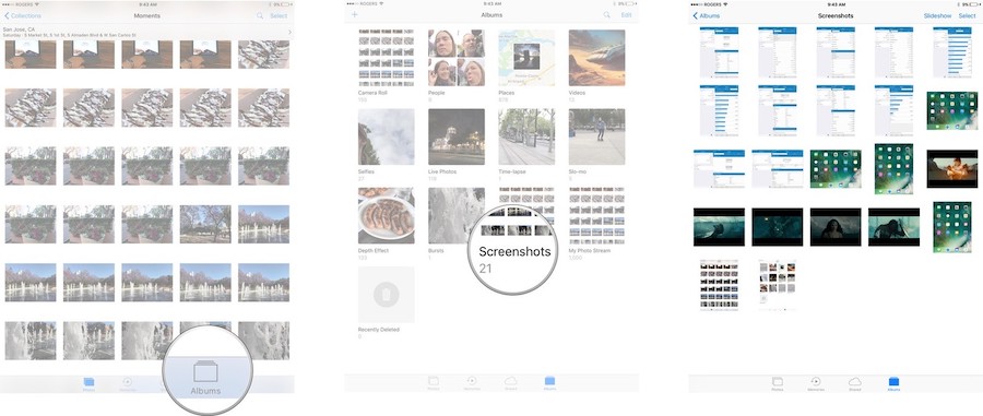 ios 10 ipad photos screenshots screens