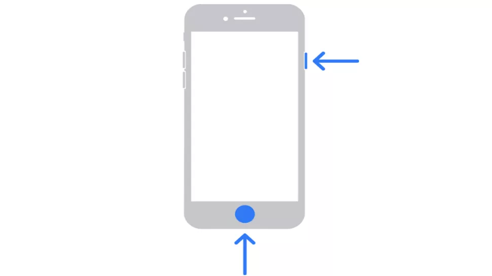 Как сделать снимок экрана на iPhone SE(2022), iPhone 8 или более ранней версии