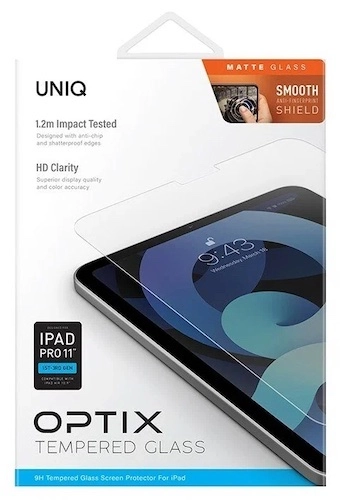 Матовое стекло Uniq OPTIX для iPad Pro 11 (2018/21) | Air 10.9 (2020/22). 