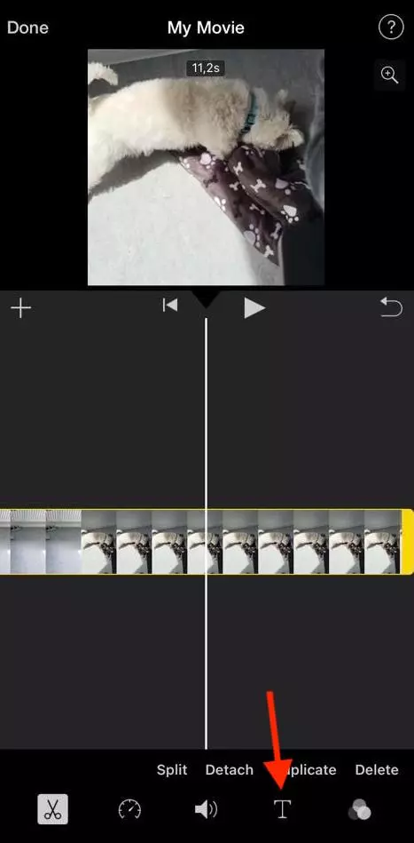 Как добавить текст в видео в iMovie на iPhone