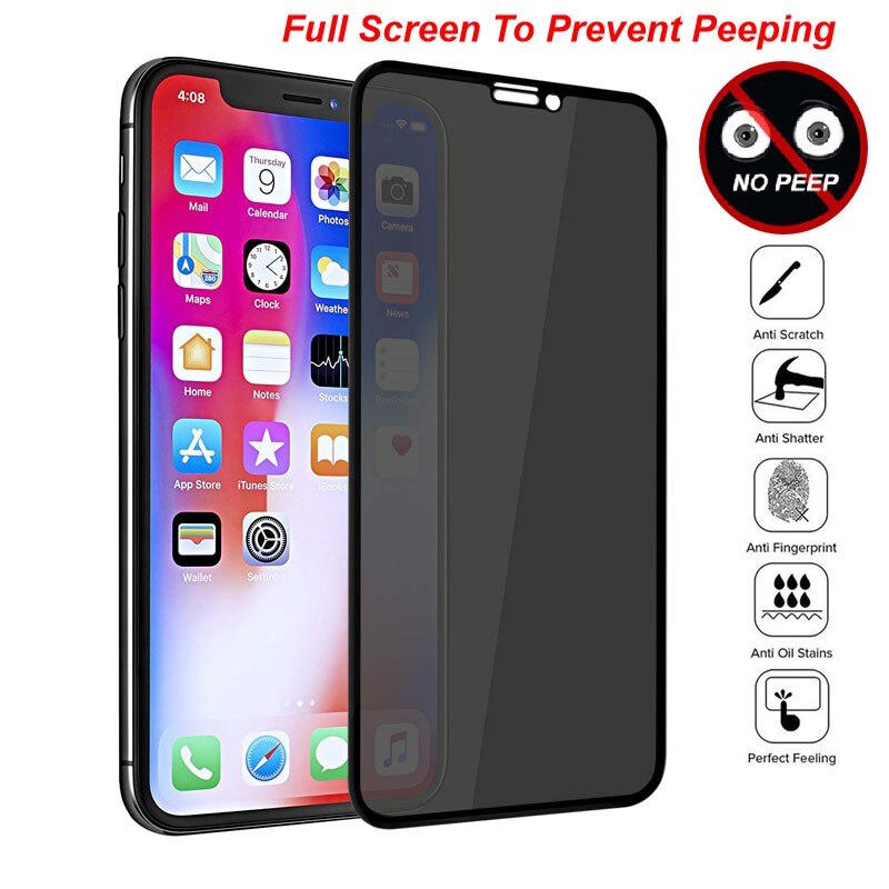Защитная пленка для экрана Анти-Шпион, совместимая с iPhone 12 и iPhone 12 Pro