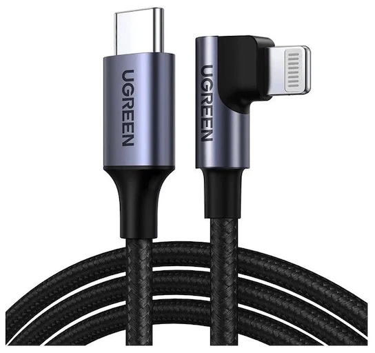 Угловой кабель Ugreen USB C - Lightning