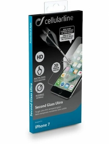 Противоударное защитное стекло Cellularline для iPhone SE