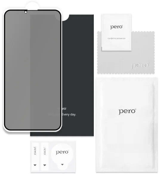 Защитное стекло PERO Full Glue Privacy для iPhone 14