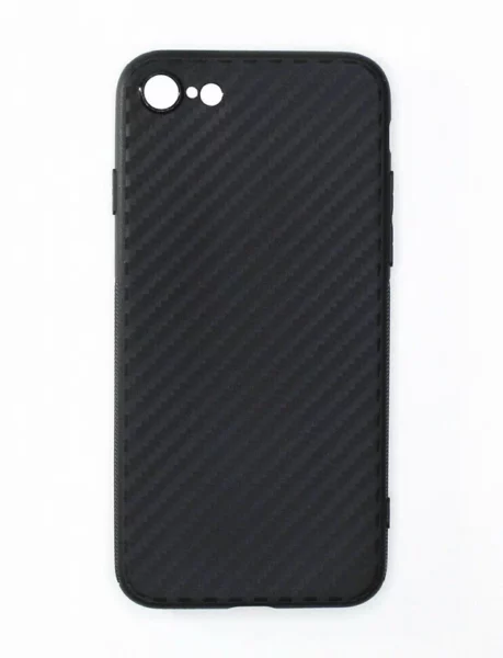 Силиконовый чехол для Apple iPhone 8 (карбон, черный)