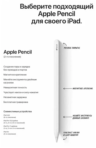 Apple Pencil (2-го поколения)
