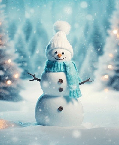 Рождественский снеговик с циферблатом Apple Watch