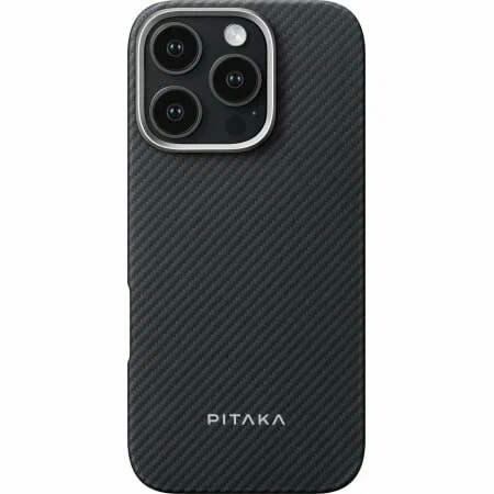 Чехол Ultra-Slim Case 600D Aramid Fiber Black/Grey Twill для iPhone 16 Pro