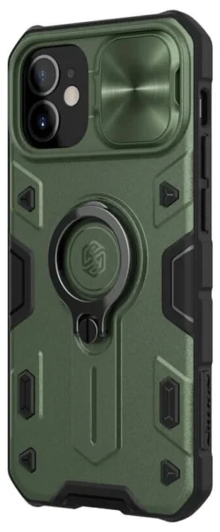 Противоударный чехол с кольцом и защитой камеры Nillkin CamShield Armor Case для iPhone 12 Mini