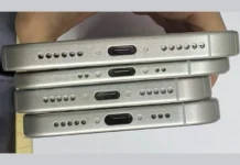 Порт USB-C на iPhone 17 Air (второй сверху) немного смещен относительно центра.
