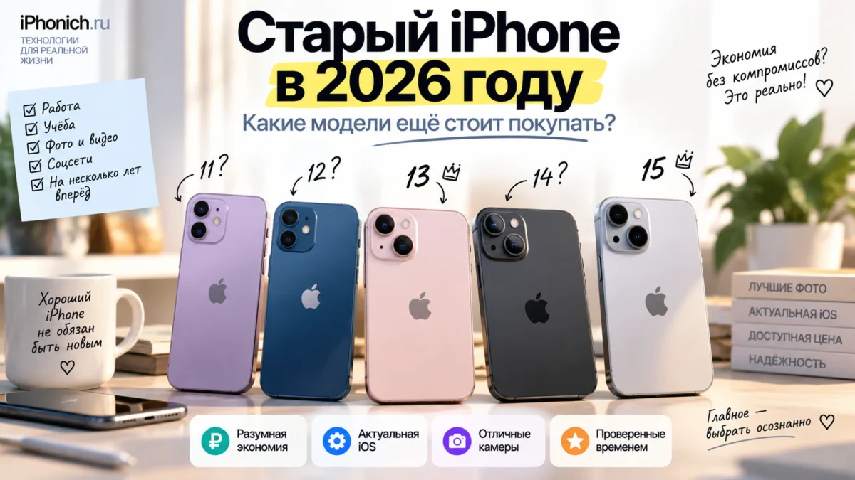 Стоит ли покупать старый iPhone в 2026 году: какие модели ещё актуальны 1 Какой старый iPhone стоит покупать в 2026 году?