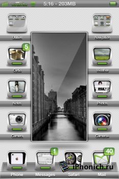 1nfect3d Touch Lockscreen - тема для iPhone 4