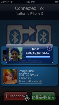 Bluetooth Photo Share - передает фото и контакты